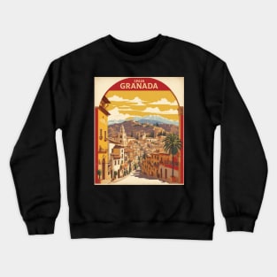 Granada Spain Travel Tourism Retro Vintage Crewneck Sweatshirt